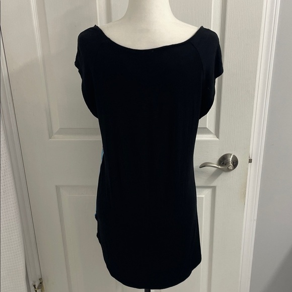 Tristan Blue and Black Abstract Blouse - Picture 3 of 9